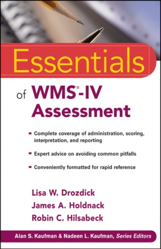 Cover image: Essentials of WMS-IV Assessment 1st edition 9780470621967
