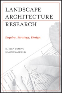 Cover image: Landscape Architectural Research: Inquiry, Strategy, Design 1st edition 9780470564172