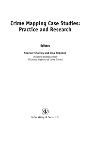 Imagen de portada: Crime Mapping Case Studies: Practice and Research 1st edition 9780470516089