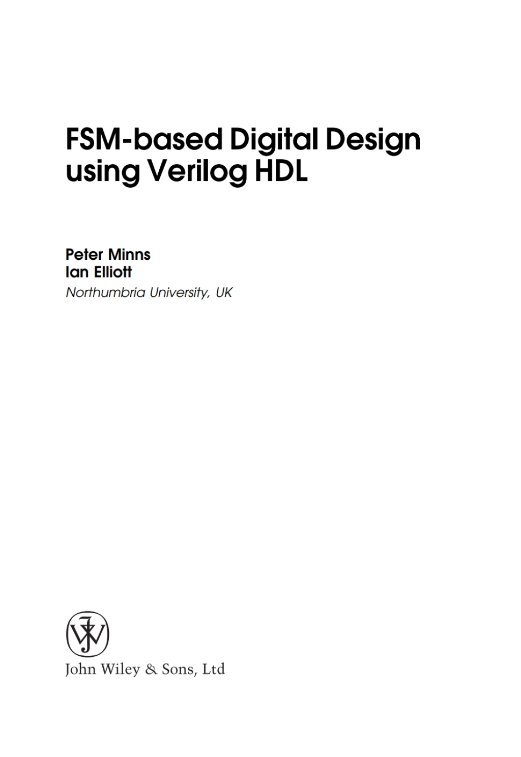 FSM-based Digital Design using Verilog HDL 1st Edition