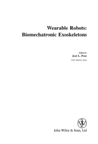Imagen de portada: Wearable Robots 1st edition 9780470512944