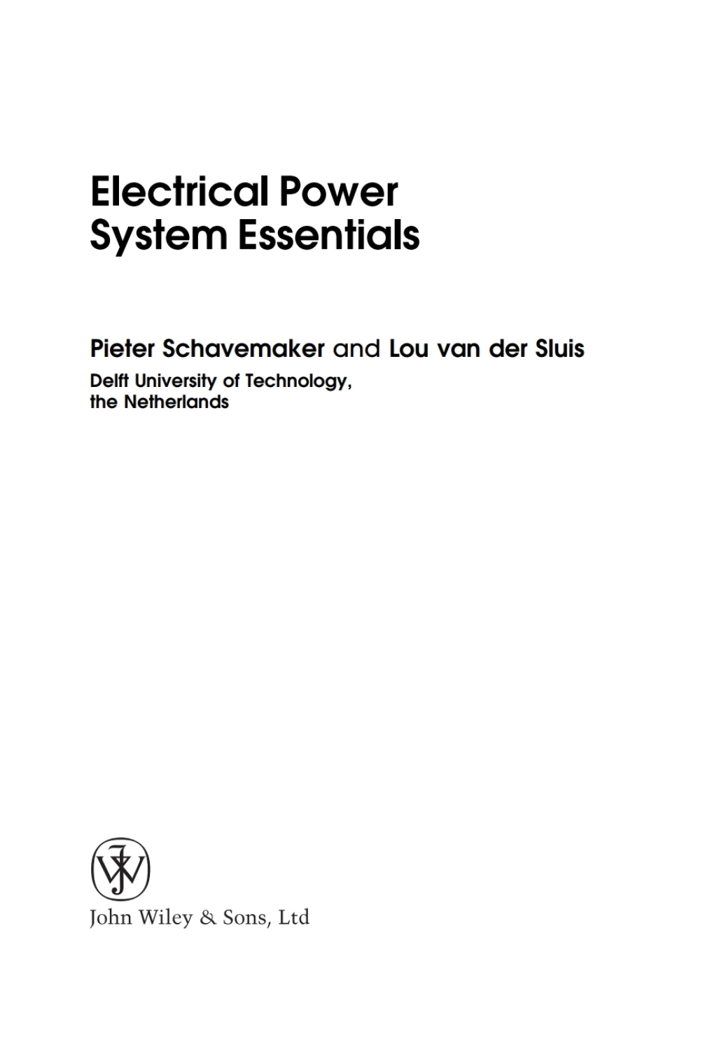 Electrical Power System Essentials  1st Edition eBook