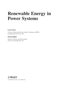 صورة الغلاف: Renewable Energy in Power Systems 1st edition 9780470017494