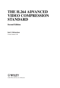 Cover image: The H.264 Advanced Video Compression Standard 2nd edition 9780470516928