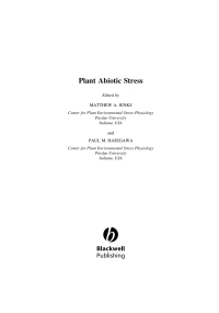 Cover image: Plant Abiotic Stress 1st edition 9781405122382