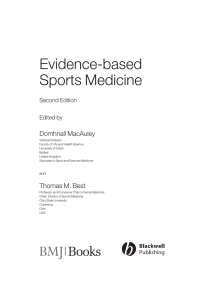 Imagen de portada: Evidence-Based Sports Medicine 1st edition 9781405132985