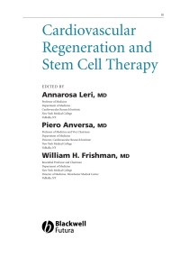 صورة الغلاف: Cardiovascular Regeneration and Stem Cell Therapy 1st edition 9781405148429