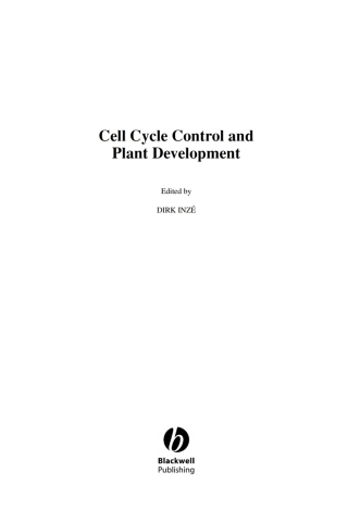 Cover image: Annual Plant Reviews, Cell Cycle Control and Plant Development 1st edition 9781405150439
