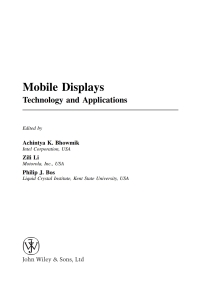 صورة الغلاف: Mobile Displays 1st edition 9780470723746