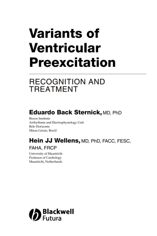 Imagen de portada: Variants of Ventricular Preexcitation 1st edition 9781405148436