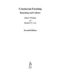 صورة الغلاف: Crustacean Farming: Ranching and Culture 2nd edition 9780632054640