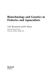 Imagen de portada: Biotechnology and Genetics in Fisheries and Aquaculture 1st edition 9780632055159