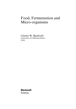 Imagen de portada: Food, Fermentation and Micro-organisms 1st edition 9780632059874