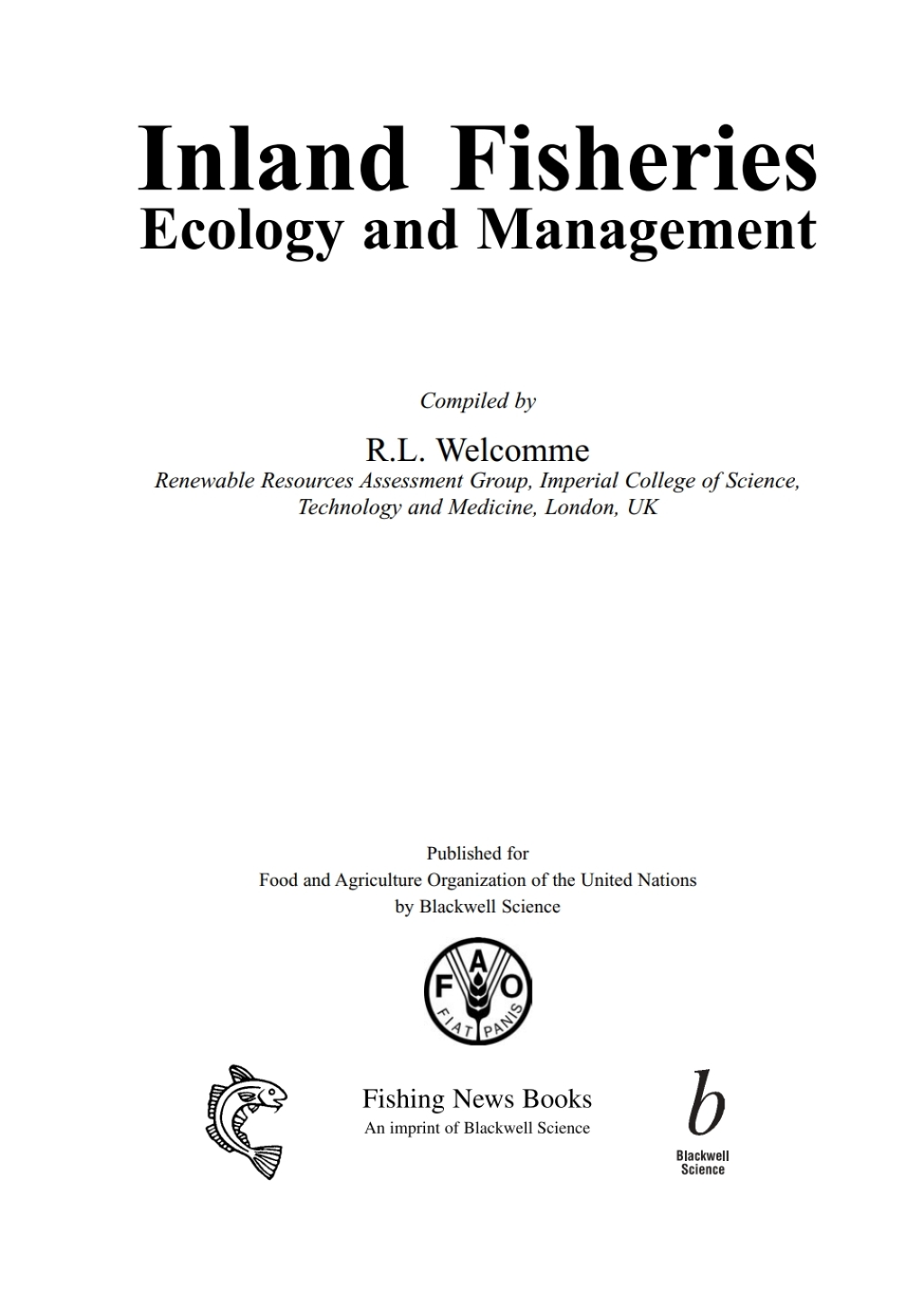 Inland Fisheries Ecology and Management 1st Edition