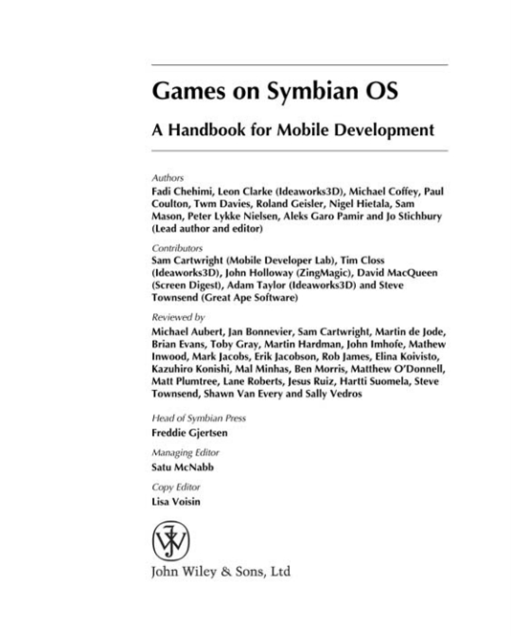 Games on Symbian OS A Handbook for Mobile Development  1st Edition eBook