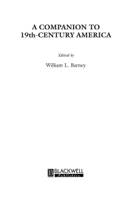 Cover image: A Companion to 19th-Century America 1st edition 9780631209850