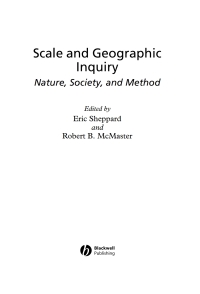 Imagen de portada: Scale and Geographic Inquiry 1st edition 9780631230700