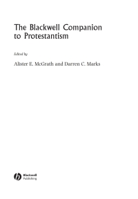 Cover image: The Blackwell Companion to Protestantism 1st edition 9780631232780