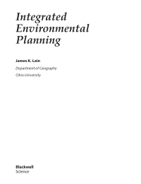 صورة الغلاف: Integrated Environmental Planning 1st edition 9780632043460