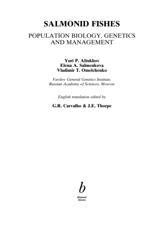 Titelbild: Salmonid Fishes 1st edition 9780632055876