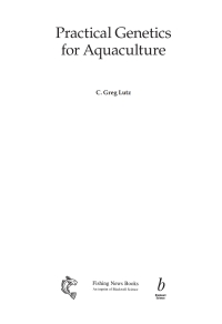 Cover image: Practical Genetics for Aquaculture 1st edition 9780852382851