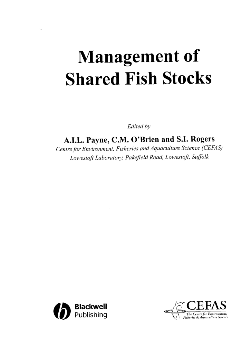 Management of Shared Fish Stocks 1st Edition