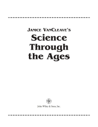 Imagen de portada: Janice VanCleave's Science Through the Ages 1st edition 9780471330974