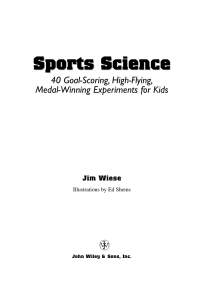 صورة الغلاف: Sports Science 1st edition 9780471442585
