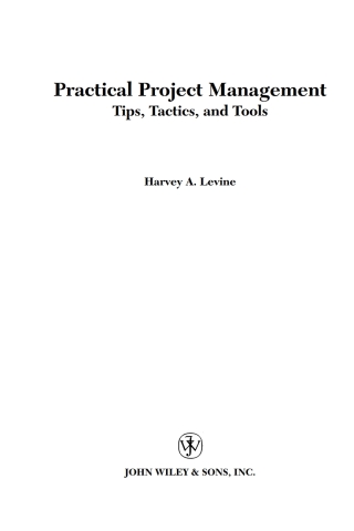 Cover image: Practical Project Management 1st edition 9780471203032