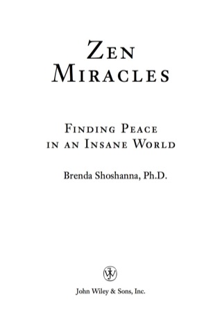 Cover image: Zen Miracles 1st edition 9780471414810