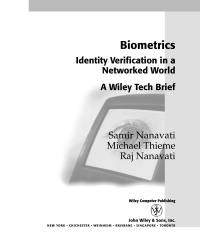 Imagen de portada: Biometrics: Identity Verification in a Networked World 1st edition 9780471099451