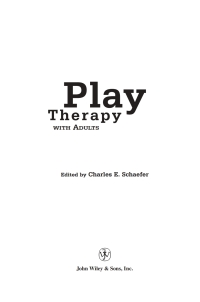 Imagen de portada: Play Therapy with Adults 1st edition 9780471139591