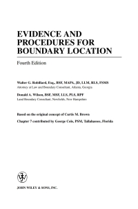 Cover image: Evidence and Procedures for Boundary Location 4th edition 9780471390916