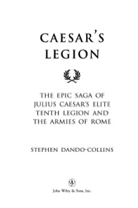 Imagen de portada: Caesar's Legion 1st edition 9780471686132