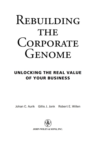 Imagen de portada: Rebuilding the Corporate Genome 1st edition 9780471250760