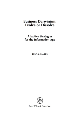 Cover image: Business Darwinism: Evolve or Dissolve 1st edition 9780471434412