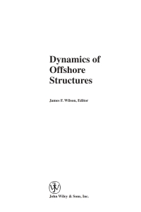 Cover image: Dynamics of Offshore Structures 2nd edition 9780471264675