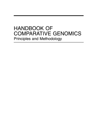 Cover image: Handbook of Comparative Genomics: Principles and Methodology 1st edition 9780471391289