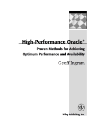 Imagen de portada: High-Performance Oracle 1st edition 9780471224365