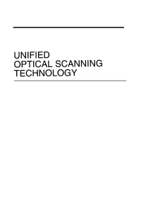 Cover image: Unified Optical Scanning Technology 1st edition 9780471316541