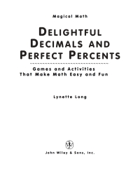 Imagen de portada: Delightful Decimals and Perfect Percents 1st edition 9780471210580