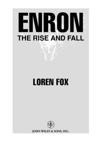 Imagen de portada: Enron 1st edition 9780471237600