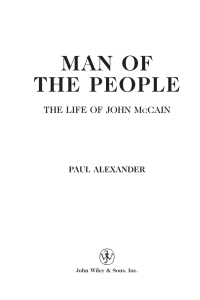 Cover image: Man of the People 1st edition 9780471475453
