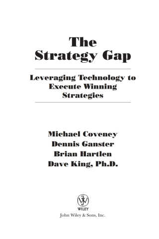 Cover image: The Strategy Gap 1st edition 9780471214502