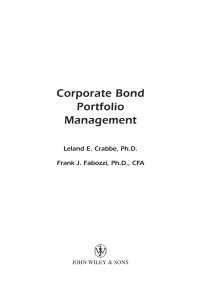 Cover image: Managing a Corporate Bond Portfolio 1st edition 9780471218272