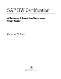 Imagen de portada: SAP BW Certification 1st edition 9780471236344