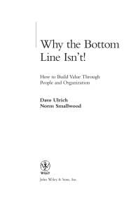 Imagen de portada: Why the Bottom Line Isn't!: How to Build Value Through People and Organization 1st edition 9780471760795