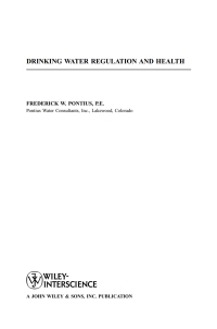 Cover image: Drinking Water Regulation and Health 1st edition 9780471415541
