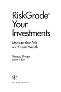 Cover image: RiskGrade Your Investments 1st edition 9780471418610