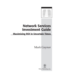 Cover image: Network Services Investment Guide 1st edition 9780471214755